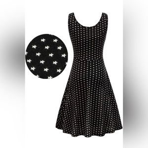 Herou summer dress with white stars. No damage.